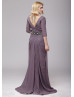 Dusty Purple Chiffon Awesome Mother Of The Bride Dress 